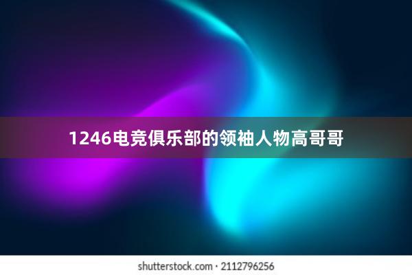 1246电竞俱乐部的领袖人物高哥哥