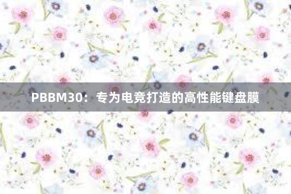 PBBM30：专为电竞打造的高性能键盘膜